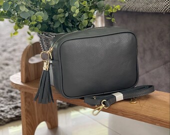 grey leather handbolsas uk