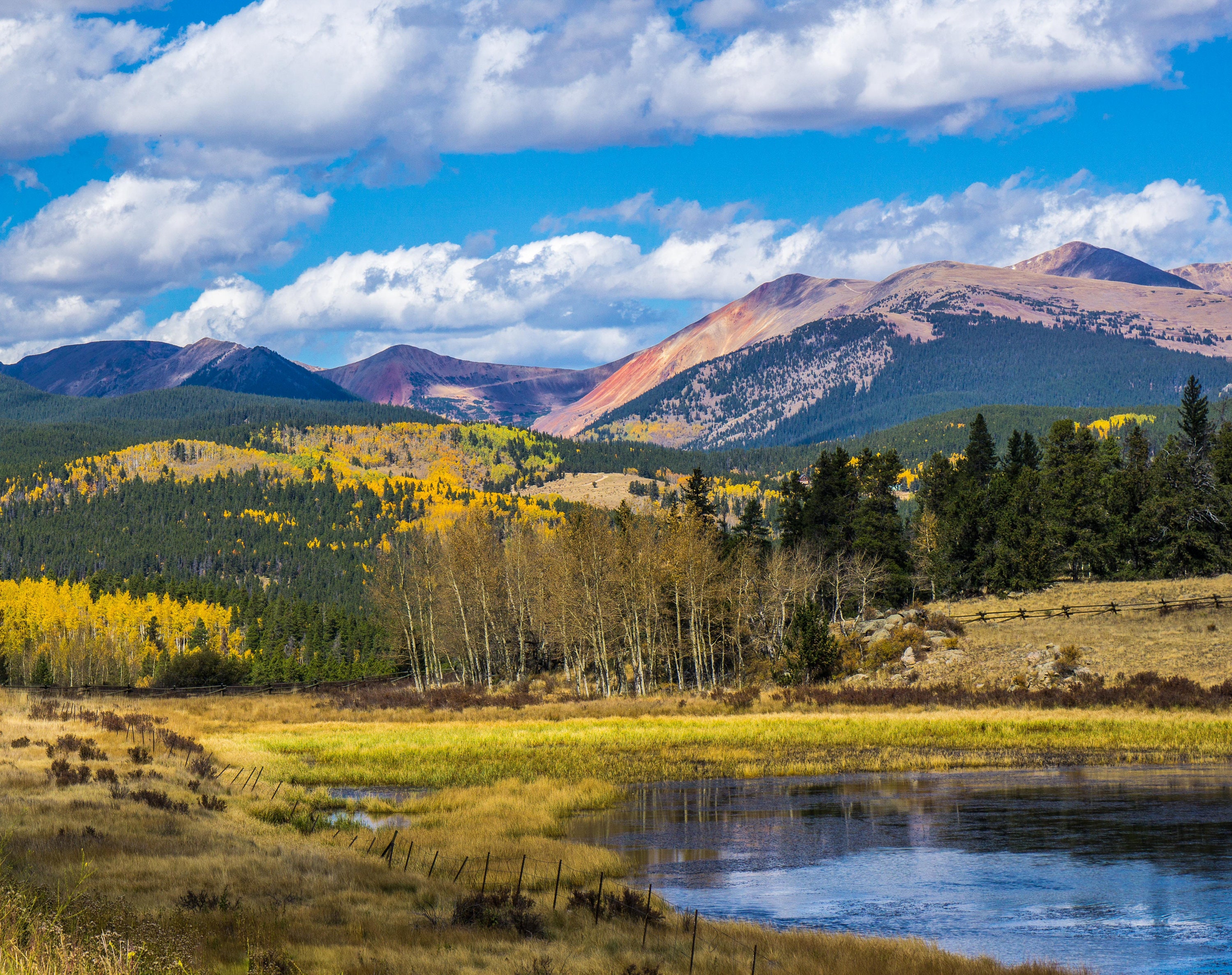 Kenosha Pass Colorado High Country Pond Fall Fall Colors Etsy France