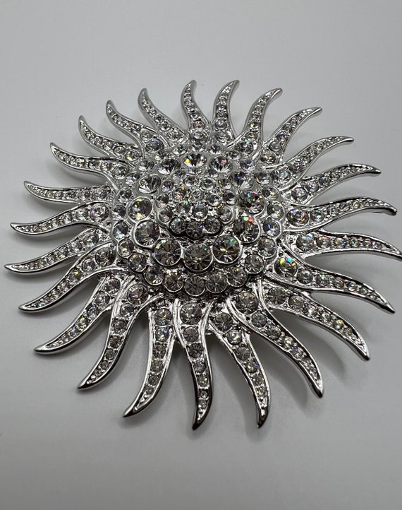 Vintage JBK Jacqueline Kennedy Rhinestone sunburs… - image 1