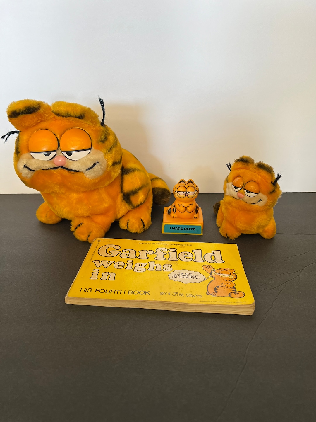 Vintage Garfield Cat Kitty Book Dakin Company Stuffed Animals and
