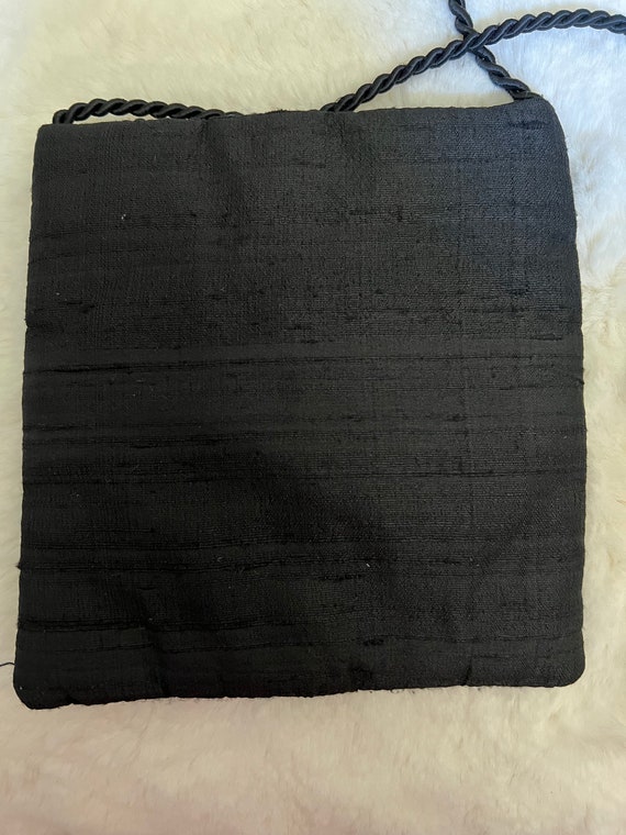 Black and multi colored seed bead crossover bag - image 3