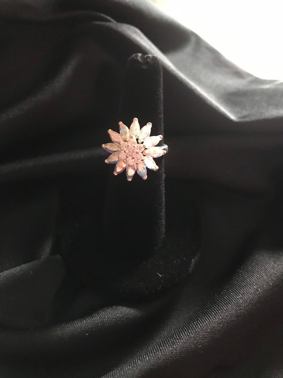 Silver flower ring - image 1