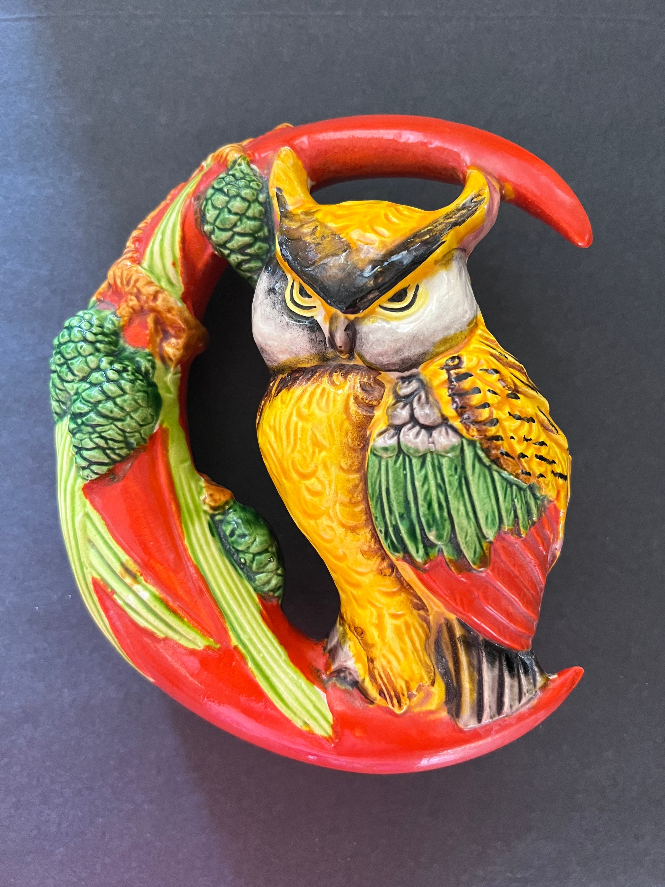 OWl 廃盤　デモ Vintage Rare Owl Moon Wall Pocket Japan - Etsy