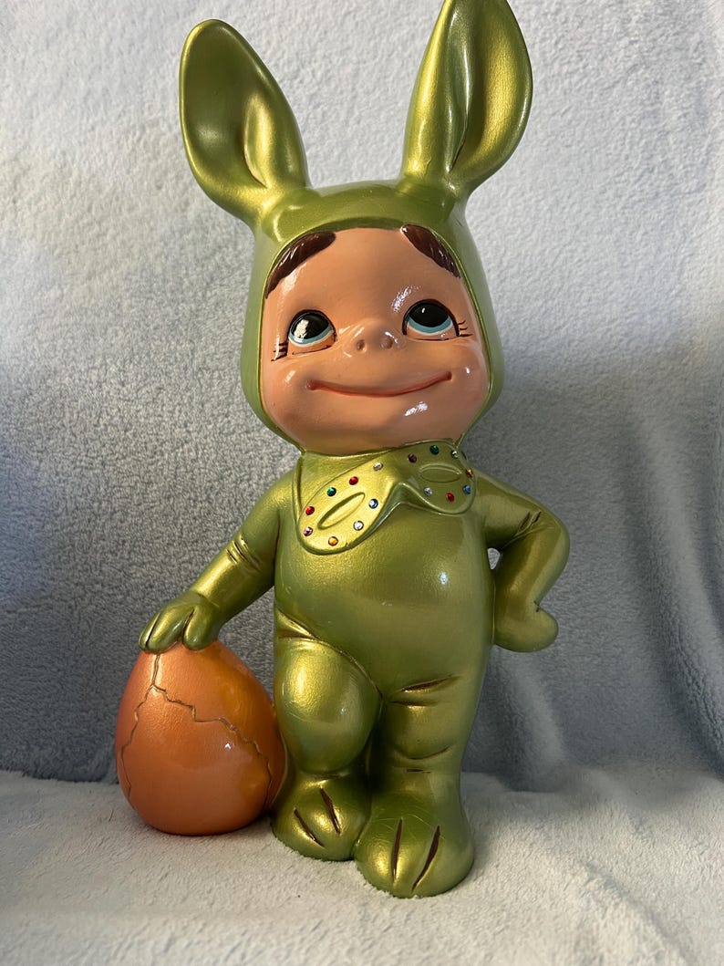 Vintage Atlantic Mold Ceramic Bunny Rabbit Boy - Etsy