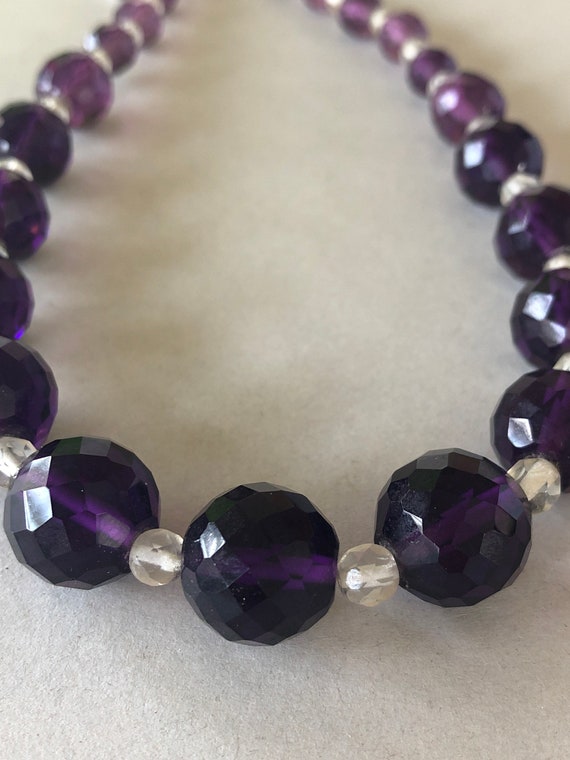 Purple beaded necklace Gem