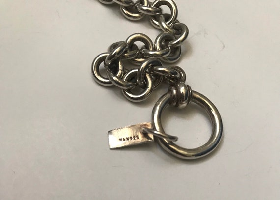 Vintage Mex 925 Silver Chain Bracelet - Etsy Vintage Mex 925 Silver Chain Bracelet - Etsy