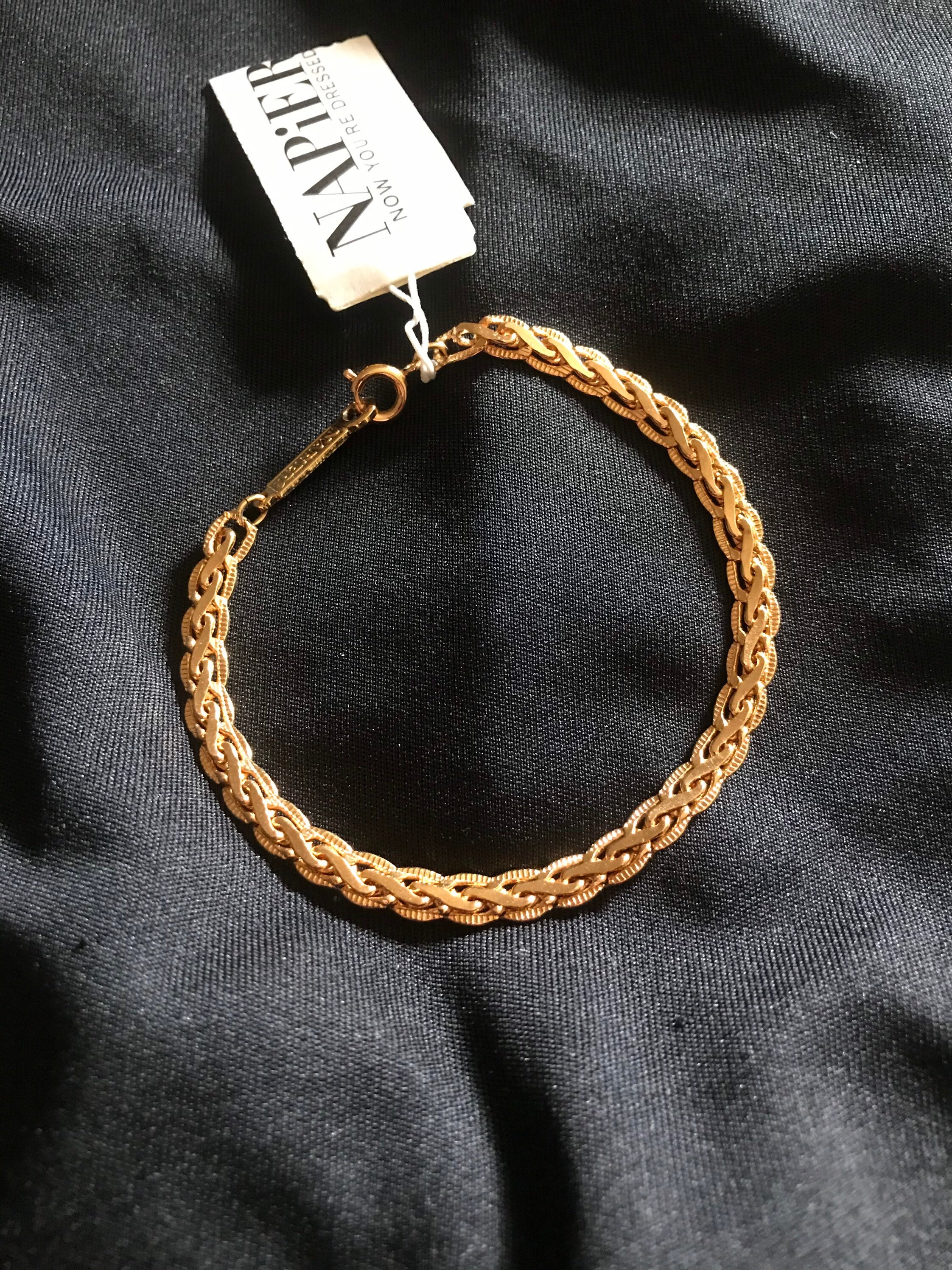 Napier gold tone bracelet Etsy