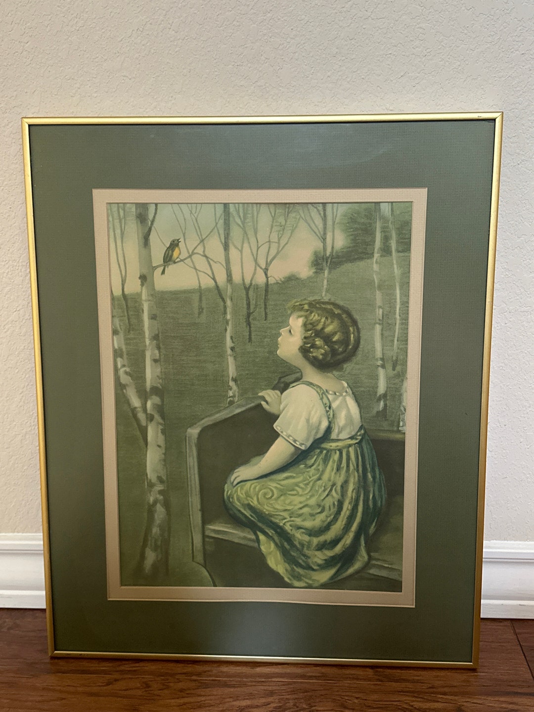 Vintage Framed spring Song Print by Simon Glucklich Etsy