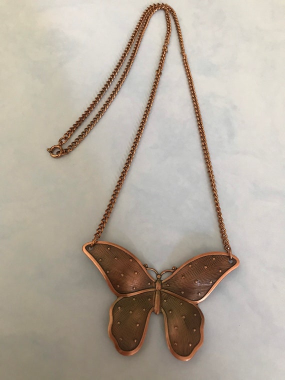 2 Piece Butterfly & Flowers Brooch Pin Set For Women - Copper Plated 18K Gold, Shell & Crystal Detail