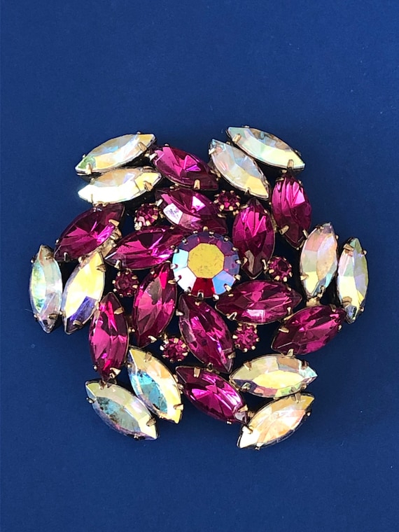 Hot Pink Stone Brooch