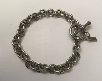 Vintage Mex 925 Silver Chain Bracelet - Etsy Vintage Mex 925 Silver Chain Bracelet - Etsy
