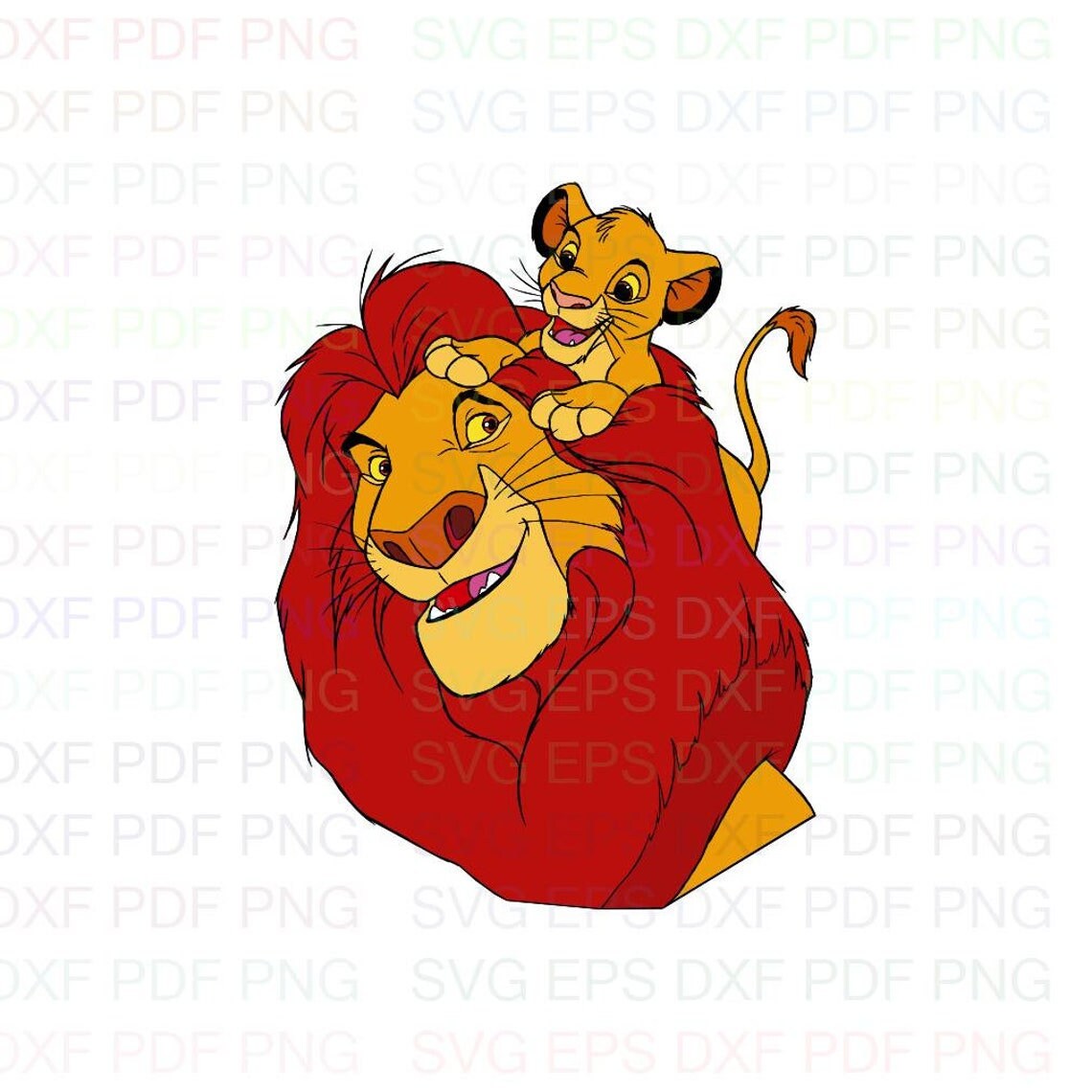 Mufasa and Baby Simba the Lion King 2 Svg Dxf Eps Pdf Png | Etsy