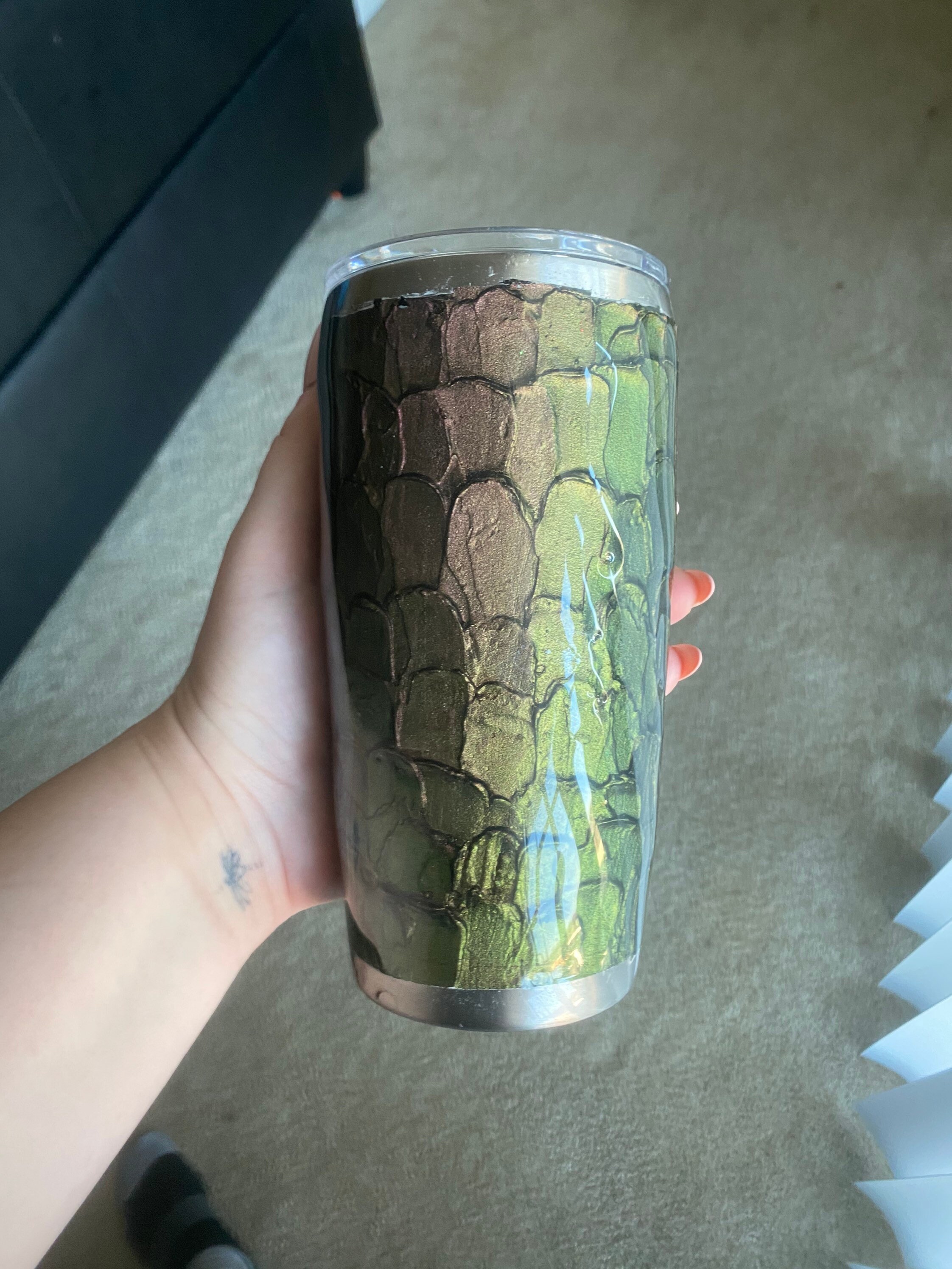 Dragon scales custom tumbler Etsy