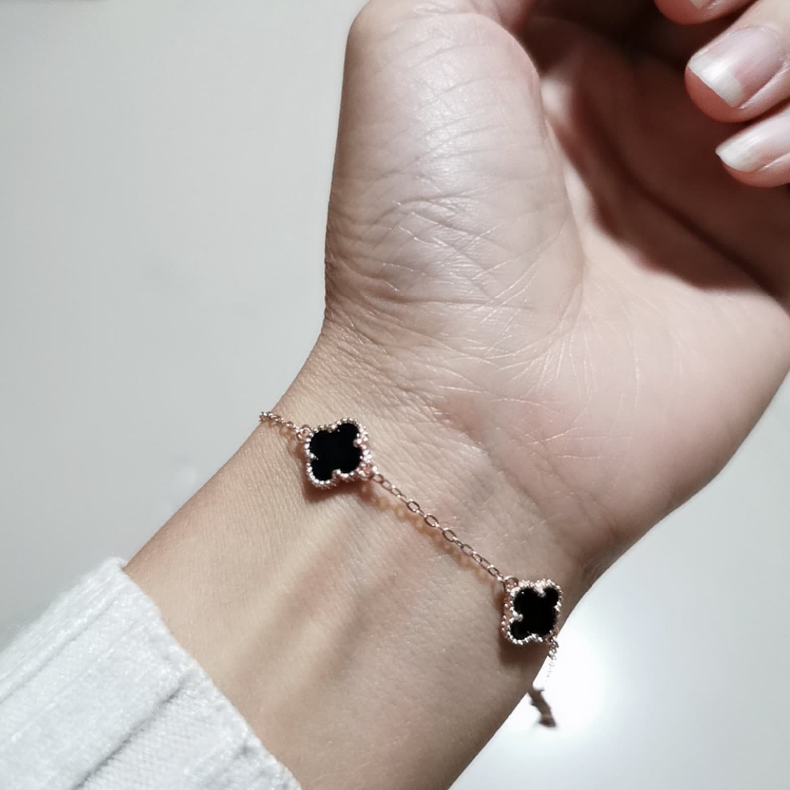 Clover bracelet Sterling silver 18K gold plated four leaf Etsy