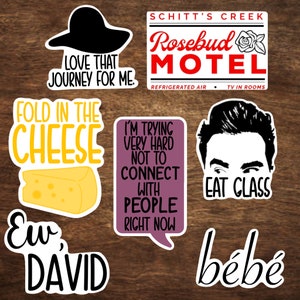 Paquete de calcomanías Schitt's Creek *Nueva opción a prueba de agua ahora disponible*