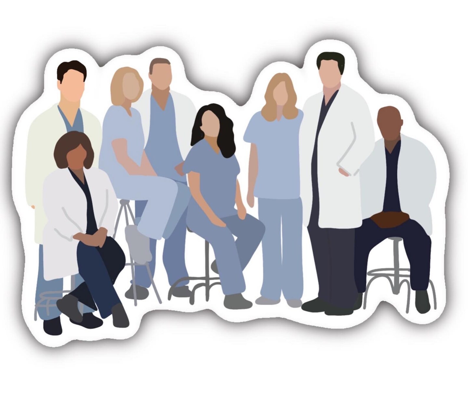 Greys Anatomy Sticker Pack new Waterproof Option - Etsy