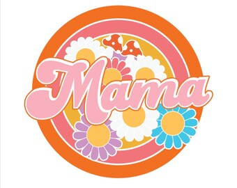 Mama, mama png, mama svg, mama hippie, mama 70s style, mama colourful, mama psychedelic, mama digital, png, svg, 70s vibe, mama tshirt, mom