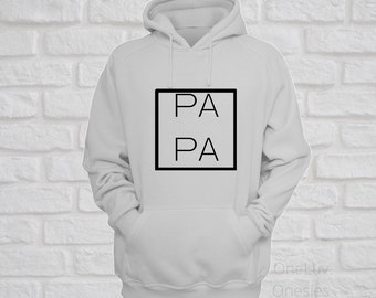 PAPA Hoodie, moletom com capuz, moletom com capuz personalizado para papai, moletom com capuz para papai, roupas para papai, papai, mamãe, moletons combinando