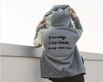 Mom life, super mom, wife boss, mom hoodie, mama sweater, Mother’s Day, Mother’s Day gift, Mother’s Day apparel, custom mom hoodie, custom
