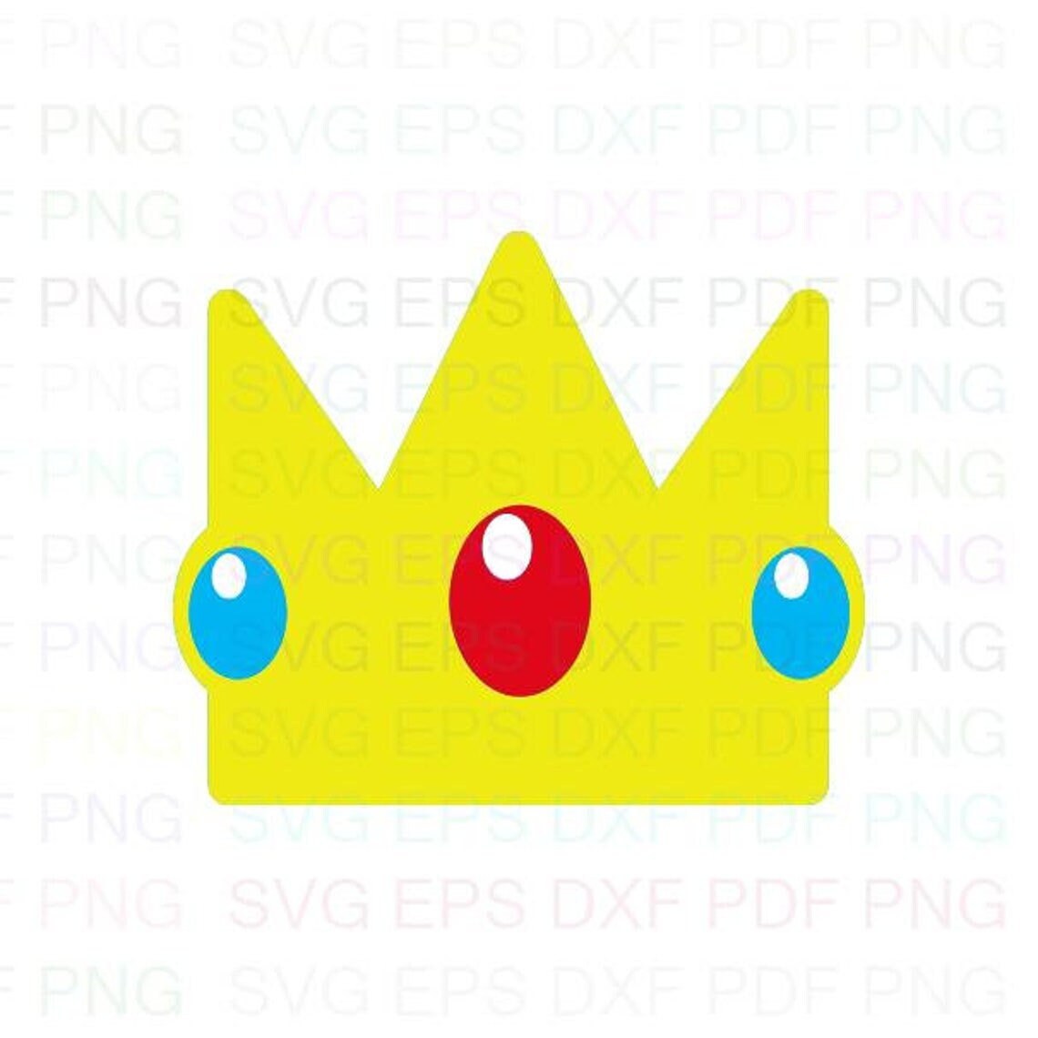 Princess_peach_crown_2 Svg Dxf Eps Pdf Png Cricut Cutting Etsy