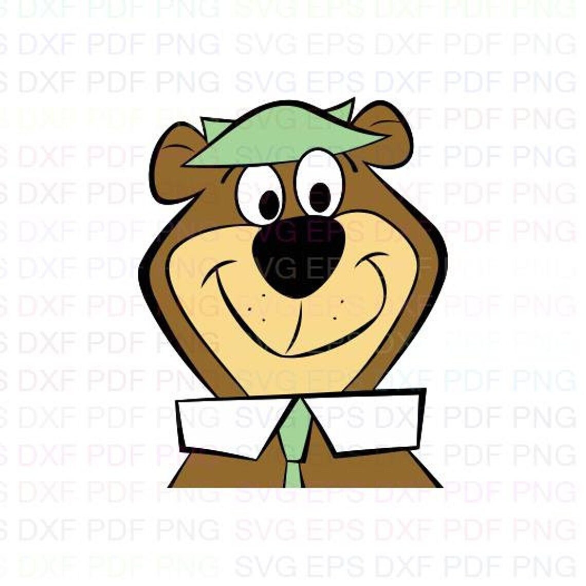 Yogi_bear_face Svg Dxf Eps Pdf Png Cricut Cutting File Etsy