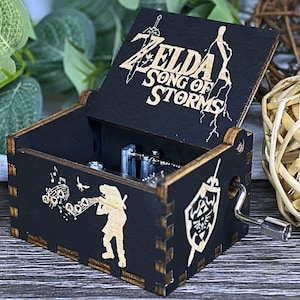 la légende de Zelda Boîte à musique personnalisée en bois manivelle manuelle Idée cadeau unique