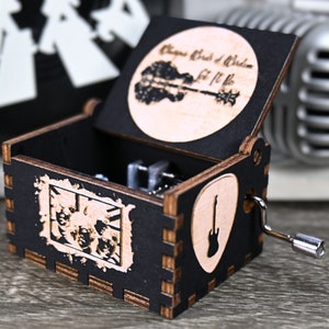 The Beatles Music Box Let it Be Music Box Manual Crank Engrave Custom Personalize Text Handmade Unique Keepsake Gift Birthday Anniversary