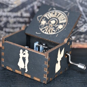 Anastasia Music Box Once Upon a December Manual Crank Wood Music Box Engrave Custom Personalize Keepsake Gift Birthday Wedding Anniversary