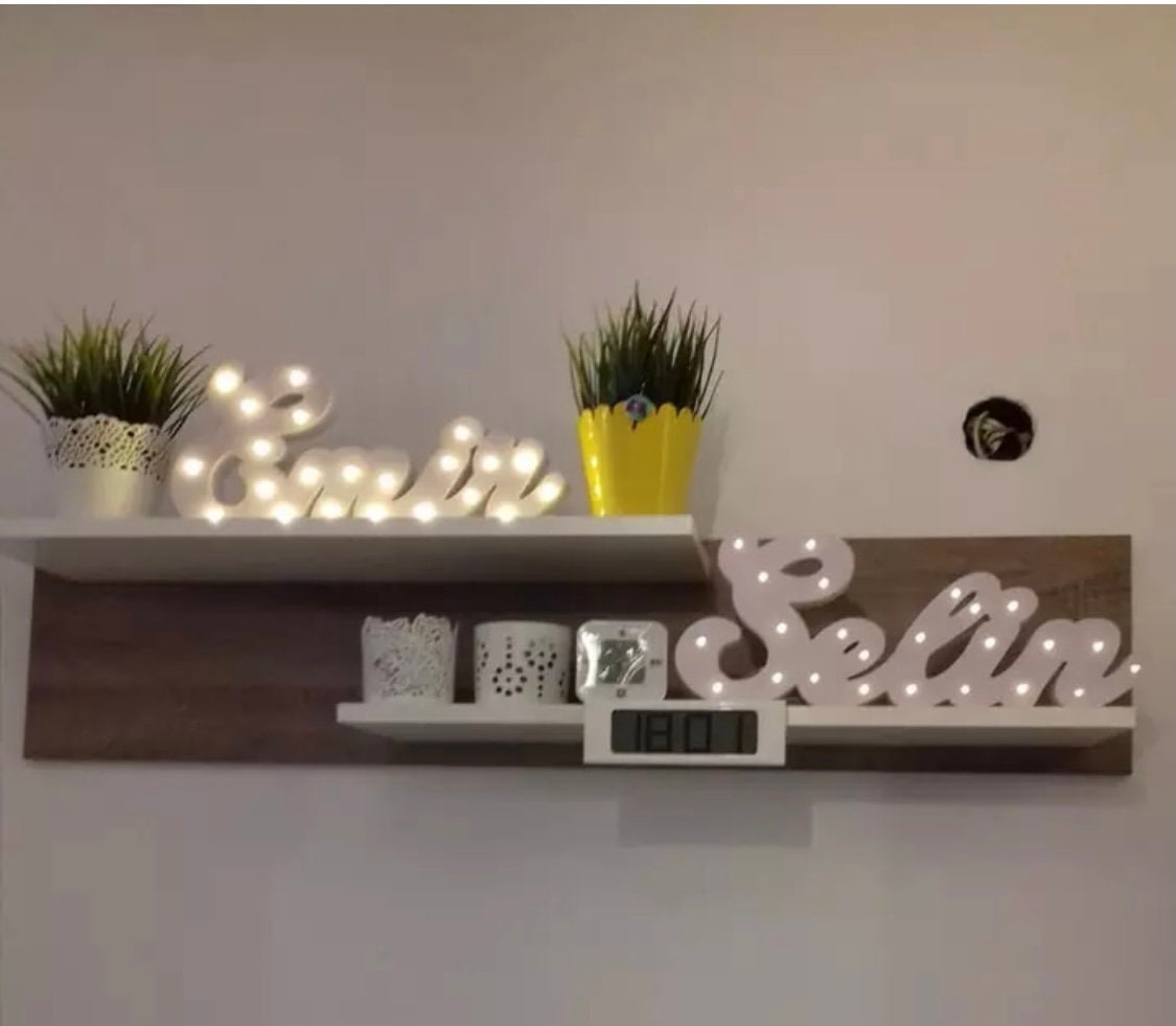 Personalized name LED night light bedroom decoration Etsy