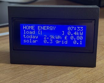 Nodex LCD | WiFi 20x4 Character Display for Home Assistant | ESPHome Ready, Reflashable ESP32-C3 | 3D Printed Case | No Cloud