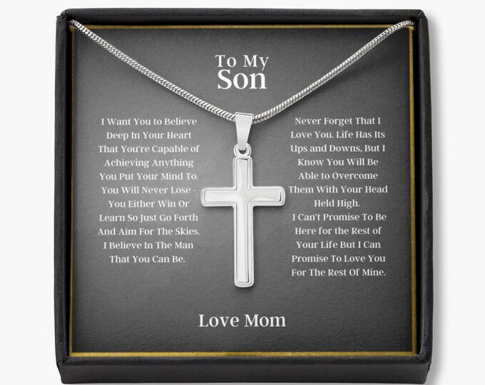 Sohn Geschenk von Mama zu Sohn Geburtstagsgeschenk an Sohn Halskette