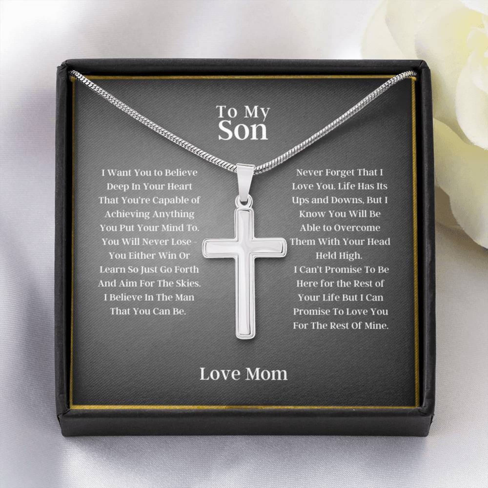 Son Gift From Mom to Son Birthday Gift to Son Necklace for Son Etsy UK