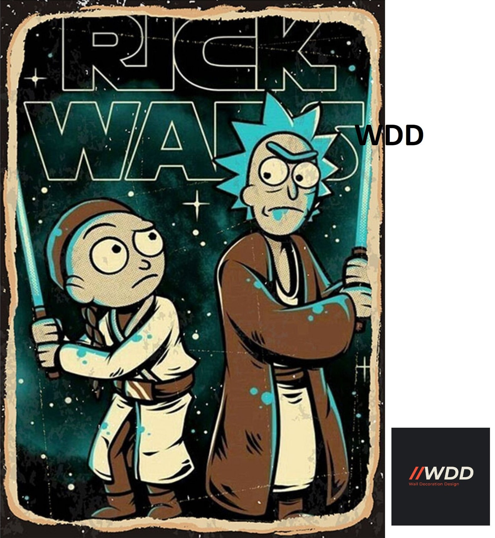 Rick And Morty Wall Wooden Poster Movies Etsy