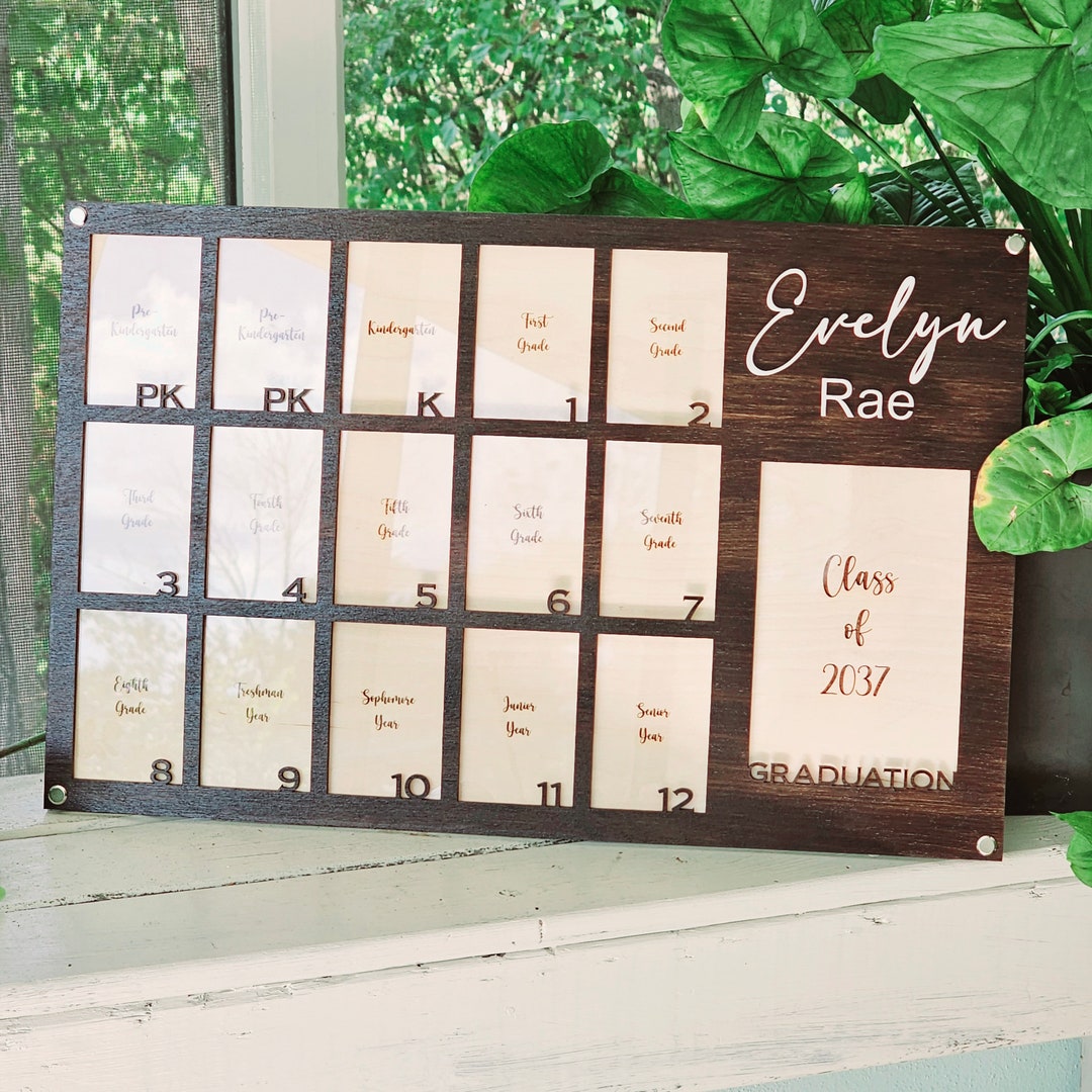 School Years Picture Frame TWO Prek Etsy