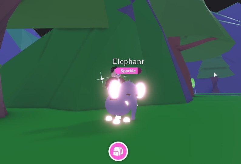 Adopt Me Roblox Fly Ride Neon Elephant NFR Etsy