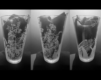 Just a Boss and a Naked Snake - Laser Engraved Pint Glass