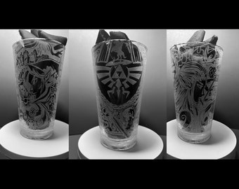 Princess and Hero - Laser Engraved Pint Glass