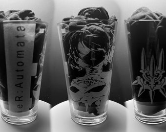 Android Girl - Laser Engraved Pint Glass