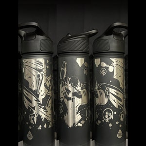 Hunter Vs Prey - Laser Engraved Water Bottle -