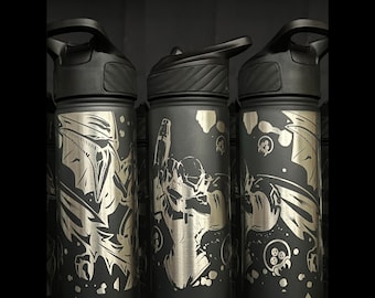 Hunter Vs Prey - Laser Engraved Water Bottle -
