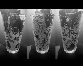 Hunter Vs Prey - Laser Engraved Pint Glass