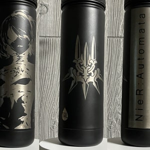 Lady Android - Laser Engraved Water Bottle -