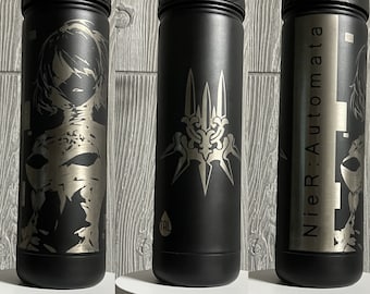Lady Android - Laser Engraved Water Bottle -