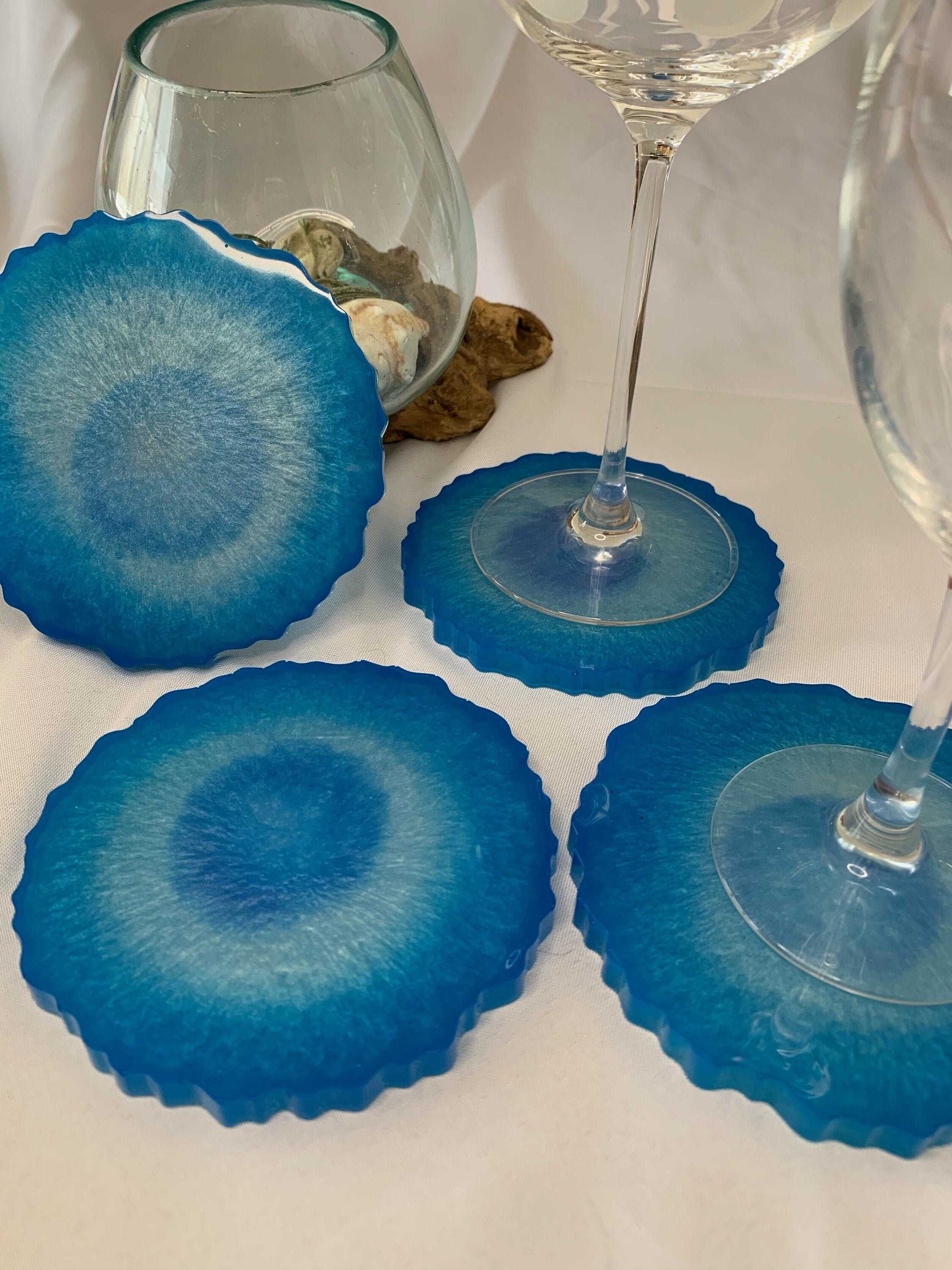 Handcrafted 5 Resin Coasters set of 4 Etsy
