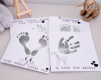 photo Foot Print Birthday Cards nursery decor baby footprint
