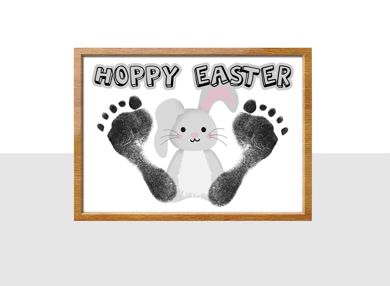 Easter baby footprint templates digital download gift from Etsy