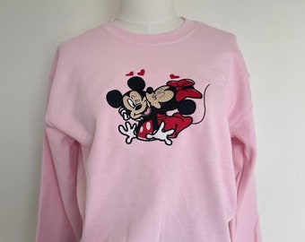 Pink Minnie Mickey Disneyland Sweatshirt, Sweethearts Nite Sweater, pink Disney valentines  sweatshirt, sweethearts nite matching sweater