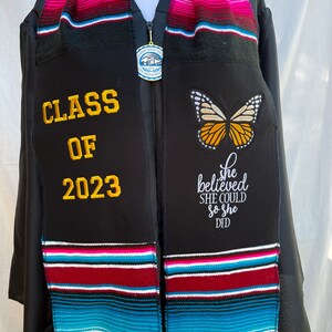 Mexican Graduation Sarape Sash Class Of 2024 First Generation