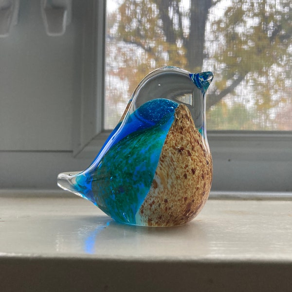 Bluebird of Happiness - Mundgeblasenes Glas