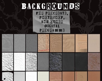25 Paper Backgrounds Texture Pack for Procreate Photoshop Digital Download Traditional Art Style for Sketchbook Painting Comics sketches